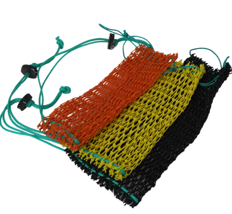 Bait bags with string closure, rubber slider